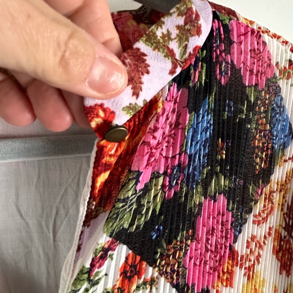 Anthropologie women’s large Shara Pleated  Dress Patchwork Floral - Picture 11 of 15